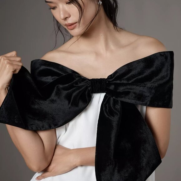 NWT! Anthropologie "Mare Mare" Off-The-Shoulder Bow Top - Picture 1 of 4